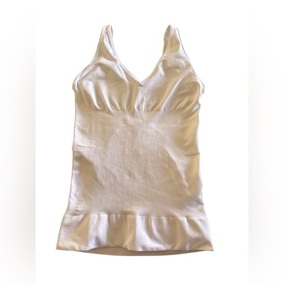 Spanx Seamless Power Everday Tank White Size M 4 Way Stretch Shaping Shapewear - Picture 1 of 3